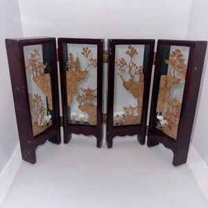 Decorative Folding Screen with Intricate Design